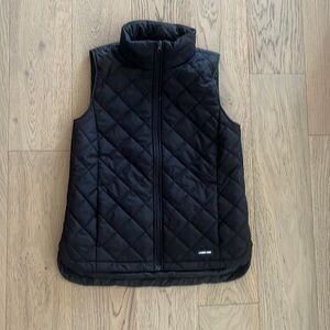 Black Lands’ End Quilted Vest Womens Size XS